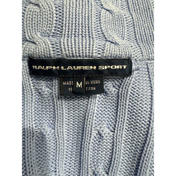 Ralph Lauren Sport Cable Knit Full Zip Cardigan or Sweater, Medium, Women's - Picture 7 of 11